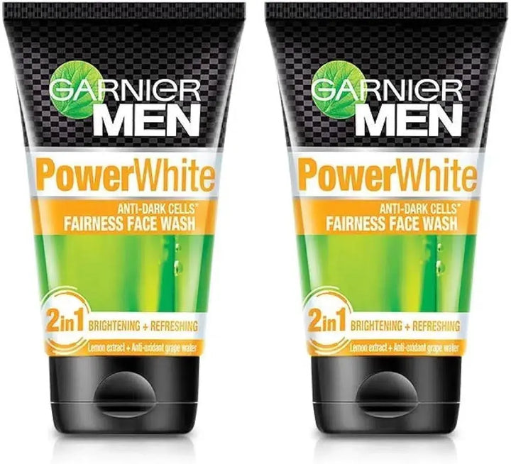 GARNIER MEN POWER WHITE FACE WASH 50 ml - FOR BRIGHTER SKIN Gernier