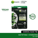 Garnier Skin Active Pure Charcoal Black Tea Tissue Face Mask 28g photo 2