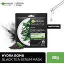 Garnier Skin Active Pure Charcoal Black Tea Tissue Face Mask 28g photo 1