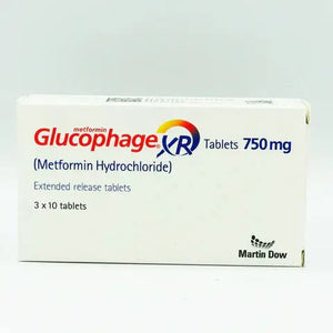 GLUCOPHAGE XR 750MG Tab 30's (Metformin)