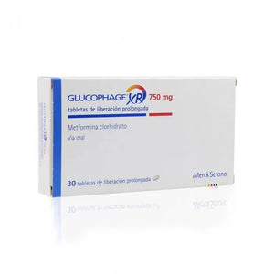 GLUCOPHAGE XR 750MG Tab 30's (Metformin)