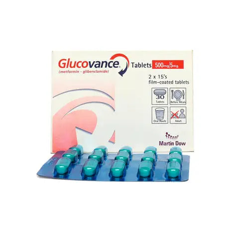 GLUCOVANCE 500/5MG TAB 30's (Metformin)