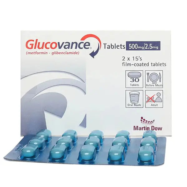 GLUCOVANCE TAB 500/2.5MG | Buy Now at Derma.pk