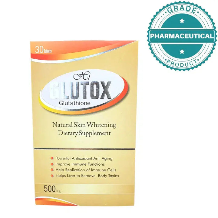 GLUTOX NATURAL SKIN DIETARY SUPPLEMENT 500mg | PACK OF 30 TABLETS Wisdom Pharma