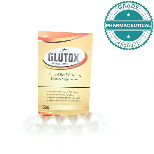 Glutox Natural Skin Dietary Supplement 500mg | Pack of 30