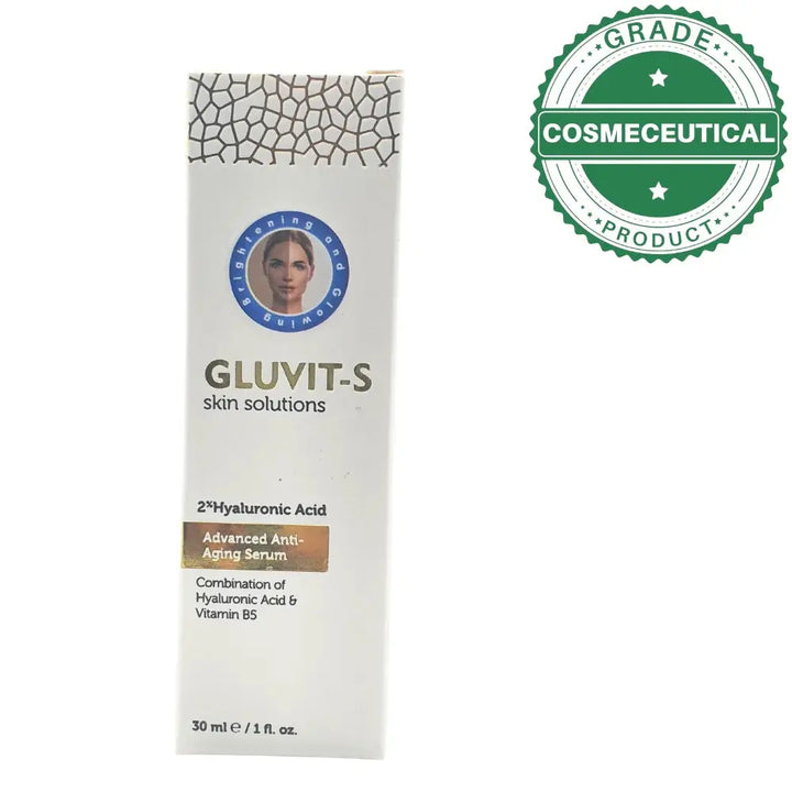 GLUVIT-S SKIN SOLUTIONS ADVANCED ANTI-AGING SERUM 30ml Asra Derm pharma