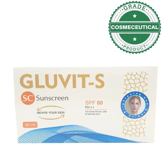 Gluvit-S Sunscreen SPF 60PA+++ 30ml