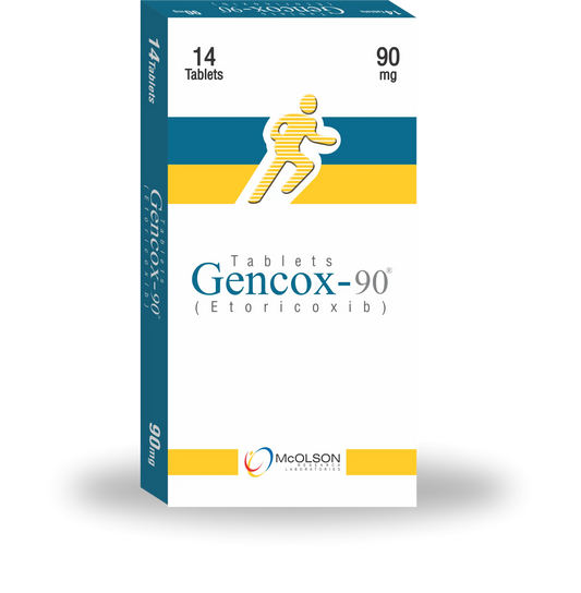 Gencox 90mg Tablet — Etoricoxib for Pain & Inflammation Relief – Available in Pakistan