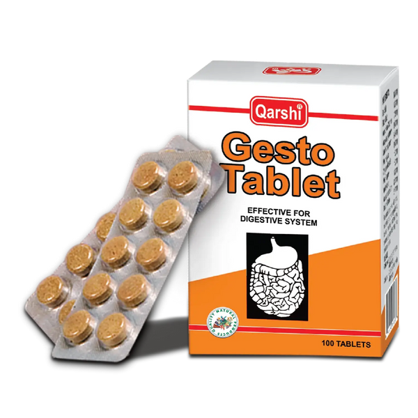 Qarshi Gesto Tablets – Herbal Digestive Aid for Acidity, Indigestion Relief