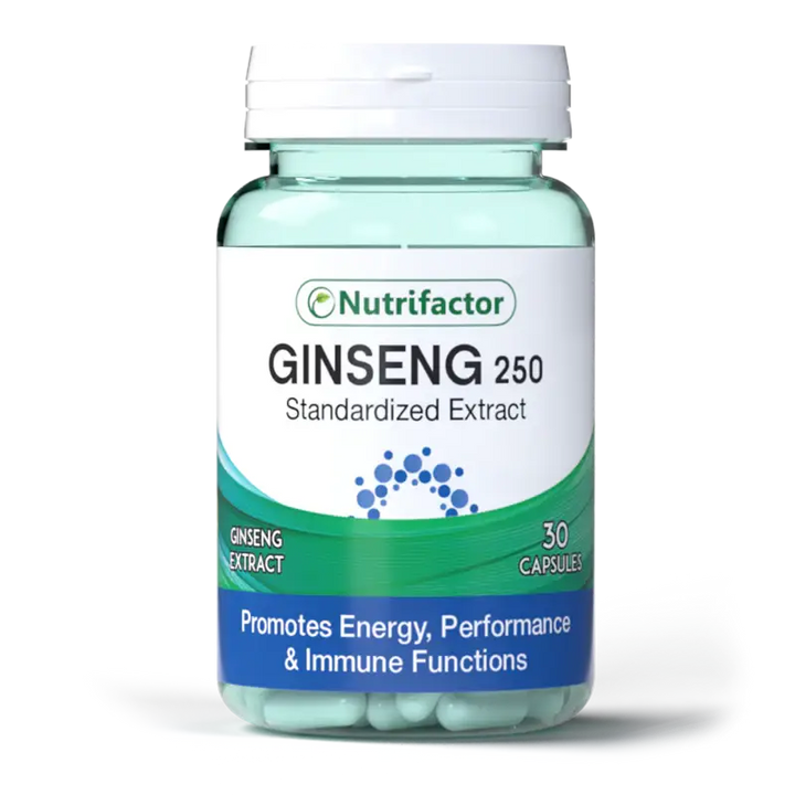 Ginseng 250mg Capsules 30s – Energy, Stamina & Immunity Support Derma.pk