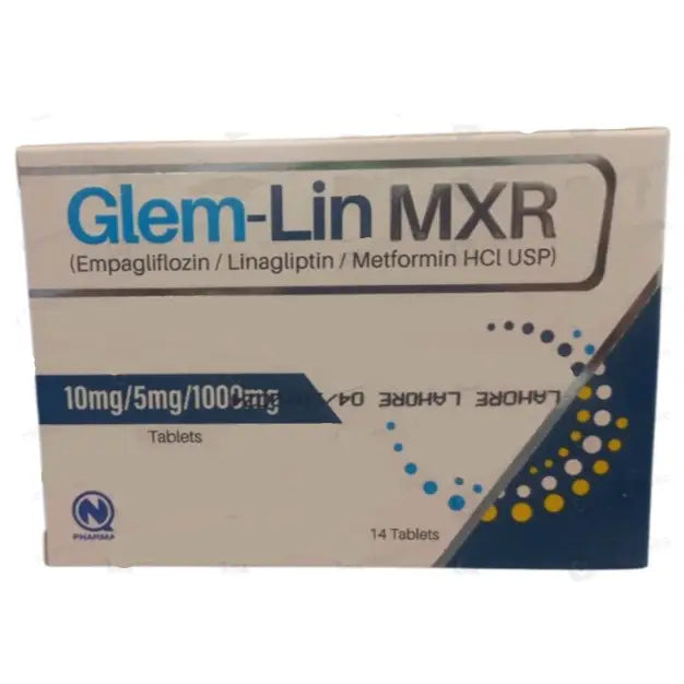 Glem Lin MXR 10/5/1000mg Tablets – Triple Action Diabetes Control Formula