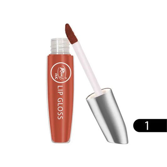 Rivaj All Day Intense Color Lip Gloss Shade 1 sheer luminous pink high-shine gloss tube – Derma.pk Pakistan