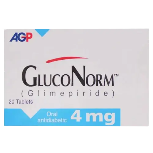 GLUCONORM 4MG Tablet - Glimepiride for Blood Sugar Control AGP