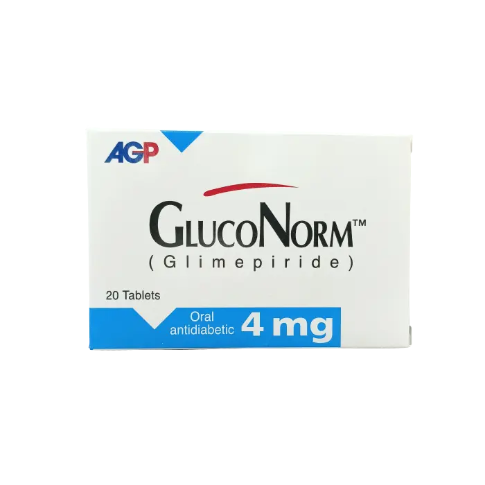 GLUCONORM 4MG Tablet - Glimepiride for Blood Sugar Control AGP
