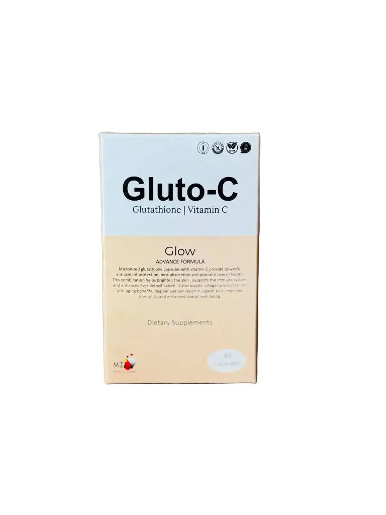 Gluto-C Glutathione 500mg Capsules with Vitamin C — Brightening & Glow