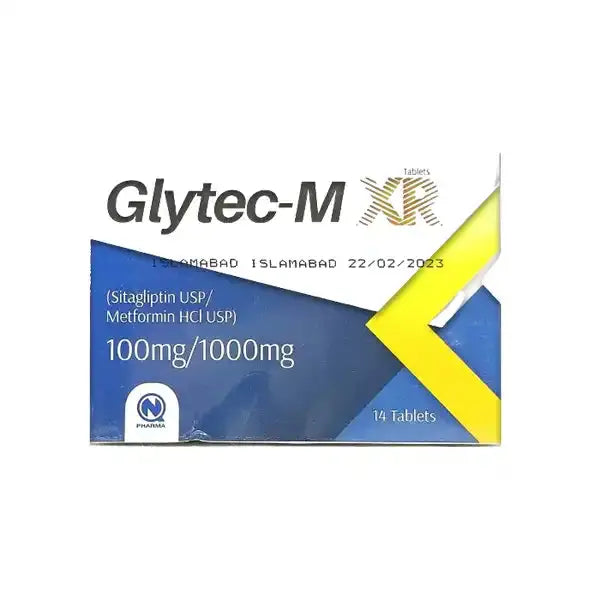 Glytec M XR 100/1000mg Tablets – Extended Release Sitagliptin + Metformin for Diabetes