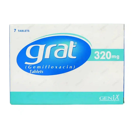 Grat Tablets 320mg (Gemifloxacin) Genix Pharma | derma.pk