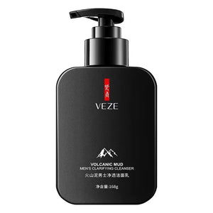 VEZE Men's Volcanic Mud Face Wash - Oil Control & Deep Cleansing - 168g