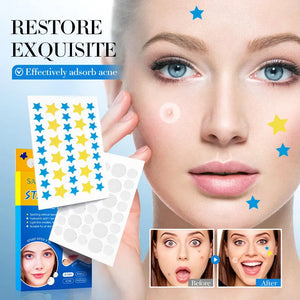 SADOER Acne Patch - Hydrocolloid & Star+Round - Invisible Protection