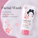 GUANJING Sakura Facial Wash - Kojic Acid & Vitamin E Brightening Cleanser - 100g photo 3
