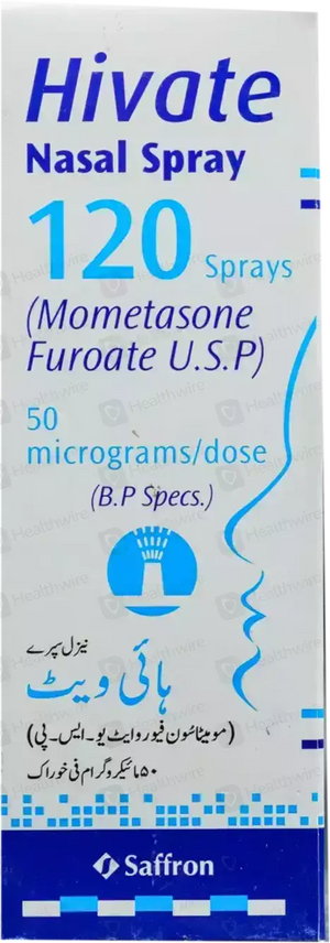 Hivate Nasal Spray 50mcg – Mometasone for Nasal Congestion Relief