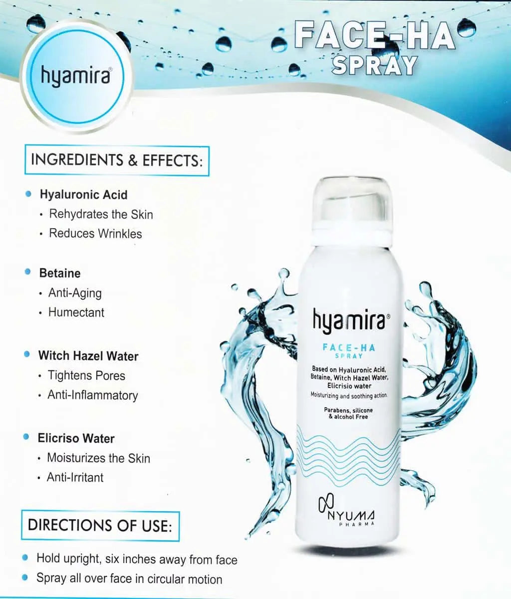 Hyamira Face HA Spray 100ml soothing facial mist Pakistan Derma.pk