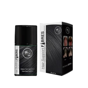 Rivaj Hair Building Fibers 25g Black keratin fibers for thinning scalp instant coverage