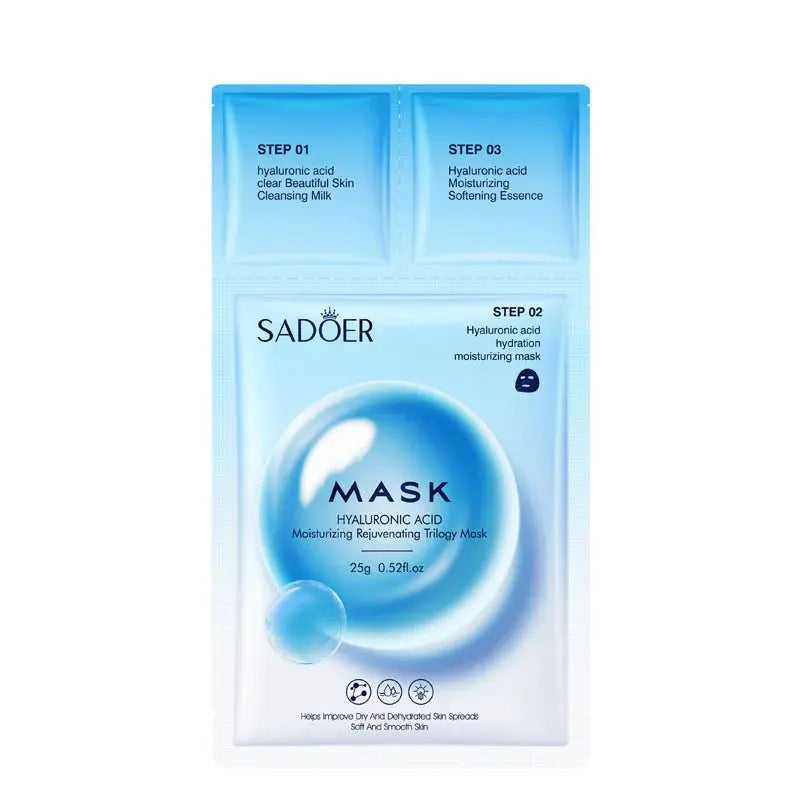 SADOER Hyaluronic Acid Moisturizing Three-Step Facial Mask