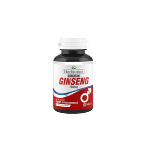 Herbiotics Ginosin Ginseng 750mg Tablets - Antioxidant & Energy Booster
