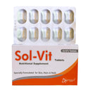 Dermsol Sol-Vit Hair, Skin & Nail Health Tablets – Daily Multivitamin Supplement photo 1