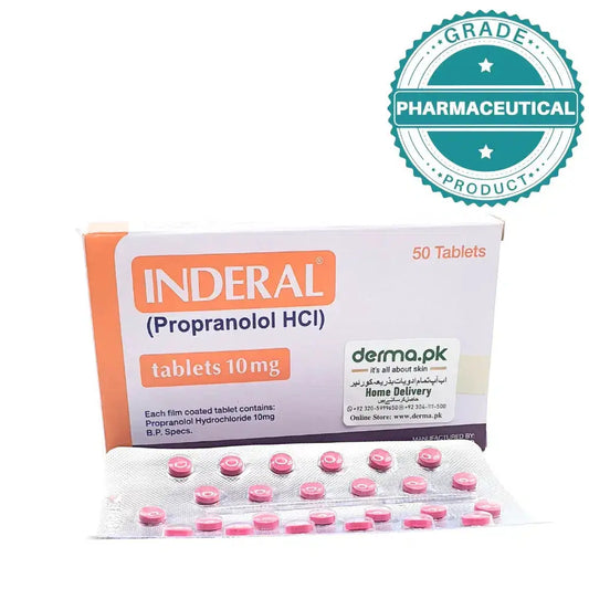 Inderal 10mg Tablets (Propranolol) - Order Online at derma.pk