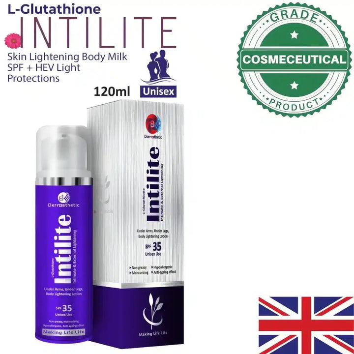 INTILITE LOTION  INTIMATE AND EXTERNAL LIGHTENING SPF 35 FOR UNISEX USE 120ml DERRESTHTIC