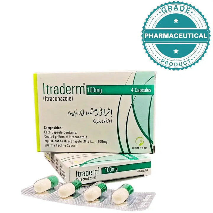 ITRADERM CAPSULE 100mg (ITRACONAZOLE) Derma Tecno
