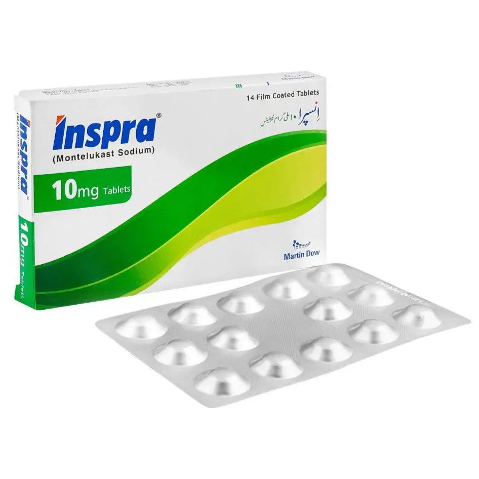 Inspra 10mg Tablet – Montelukast for Asthma & Allergy Relief