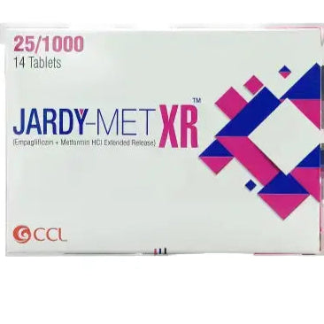 Jardy Met XR 25/1000mg Tablets – Empagliflozin & Metformin XR for Diabetes