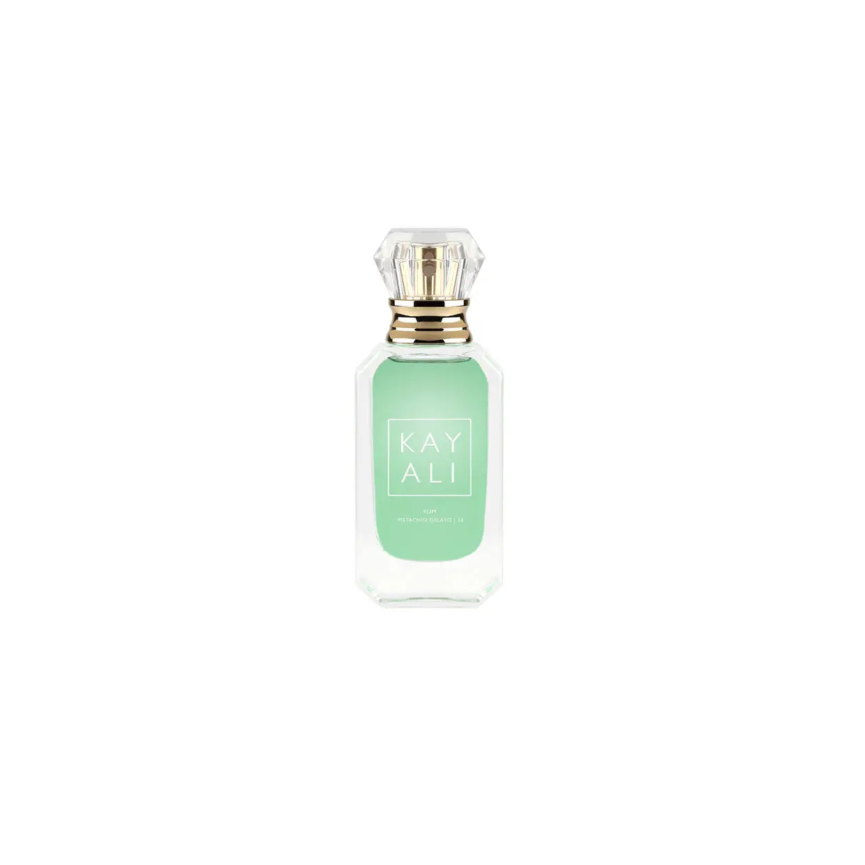 Huda Beauty Kayali Yum Pistachio Gelato | 33 Eau de Parfum Intense 10ml – back of packaging