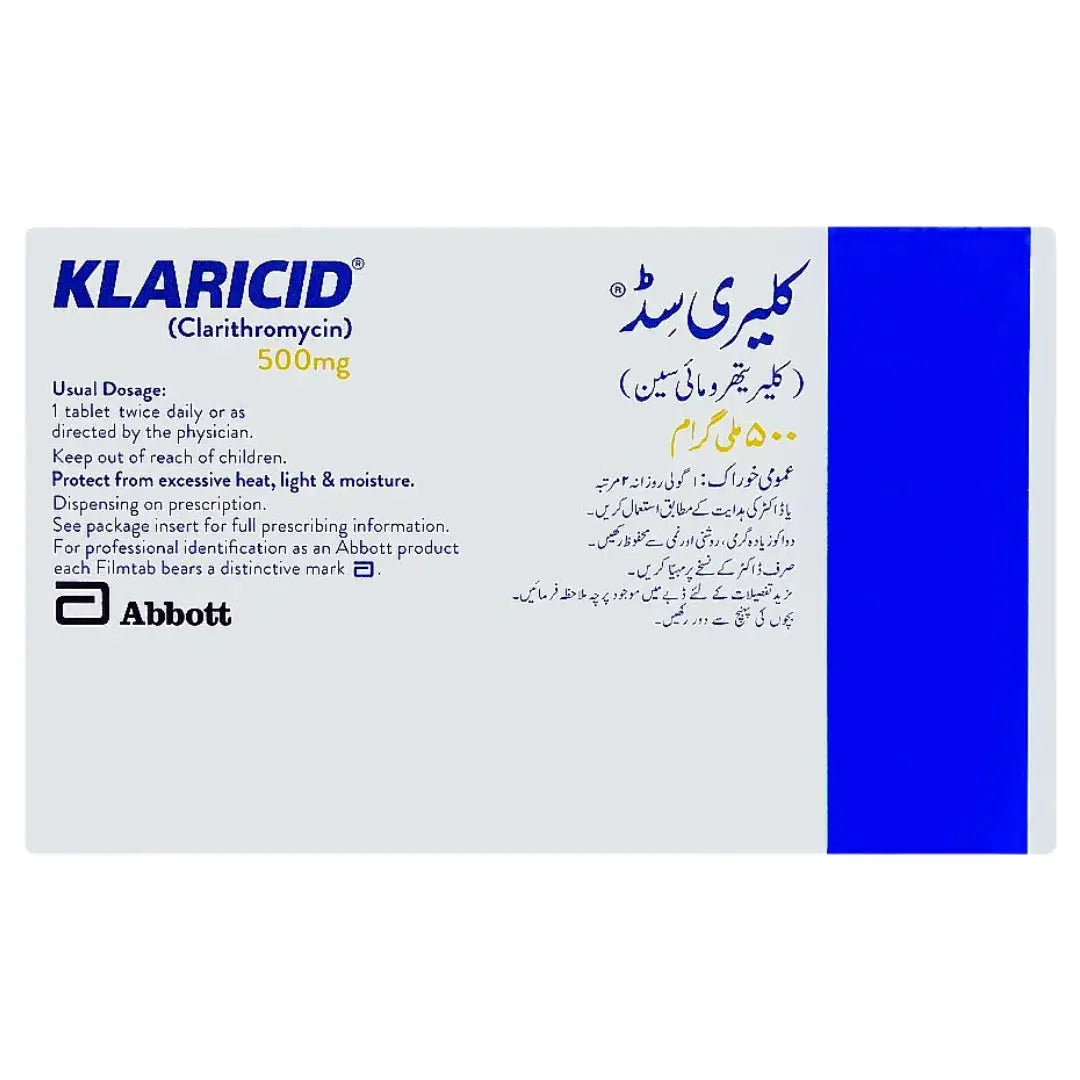 Klaricid XL Tablets 500mg (5 Tablets) - Abbott Laboratories | derma.pk