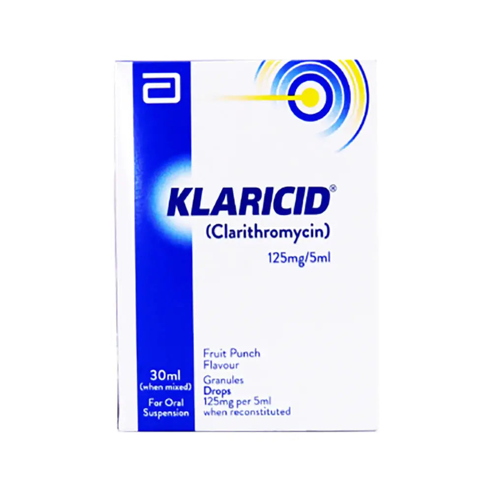 Klaricid Drops 30ml - Clarithromycin paediatric antibiotic by Abbott