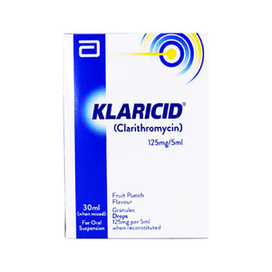 Klaricid Drops 30ml - Clarithromycin paediatric antibiotic by Abbott