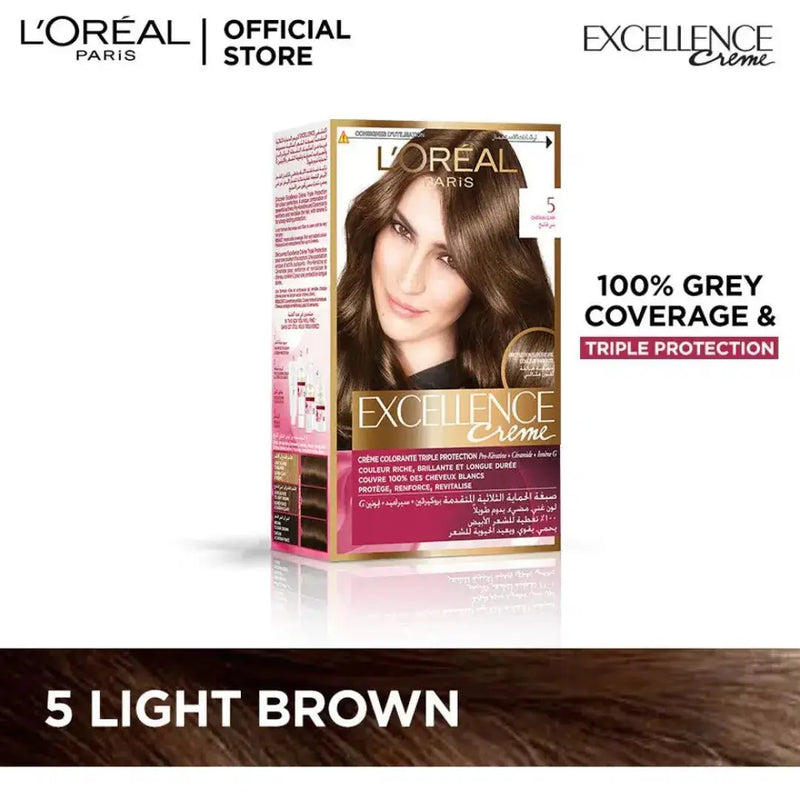 L'Oreal Paris Excellence Creme 5 Light Brown Hair Colour