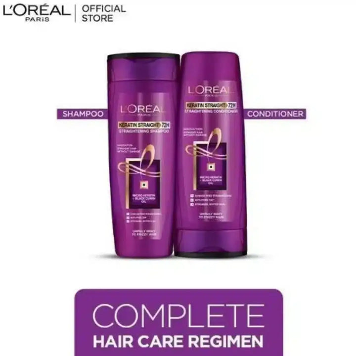 L'OREAL KERATIN STRAIGHT SHAMPOO 175ml - Main Image