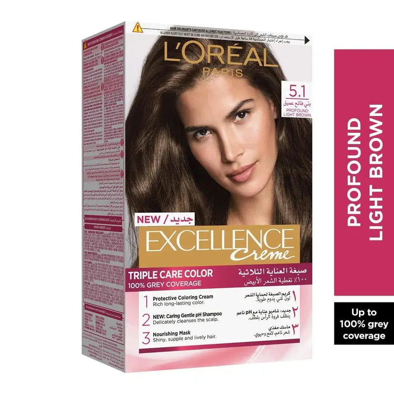 L'Oreal Paris Excellence Hair Color 5.1 Profound Light Brown