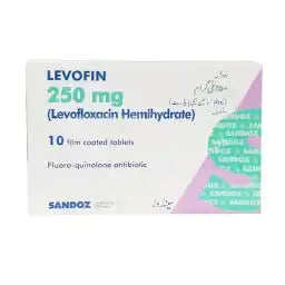 Levofin Levofloxacin 250mg Tablets 10s | derma.pk