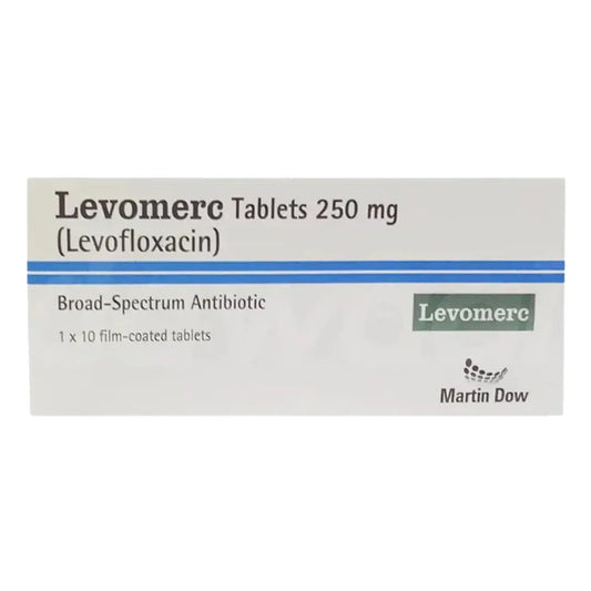 Levomerc Tablets 250mg (Levofloxacin) - Martin Dow Marker - derma.pk