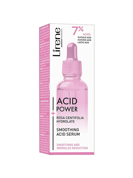 Lirene Acid Power Smoothing Serum — 7% glycolic succinic lactic acids for wrinkle reduction