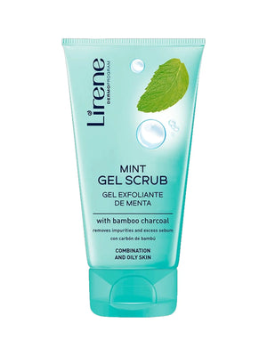 Lirene Mint Gel Scrub with Bamboo Charcoal for pore cleansing — Derma.pk