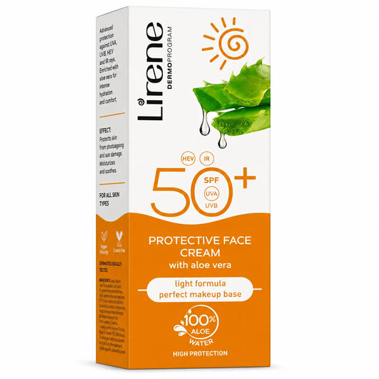 Lirene SPF 50 Protective Face Cream With Aloe Vera