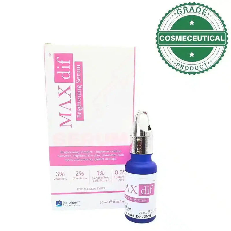 Maxdif Brightening Serum 20ml — 3% Vitamin C, 2% Alpha Arbutin