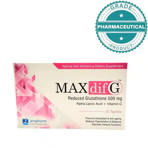 Maxdif-G Reduced Glutathione 500mg | 20 Tablets