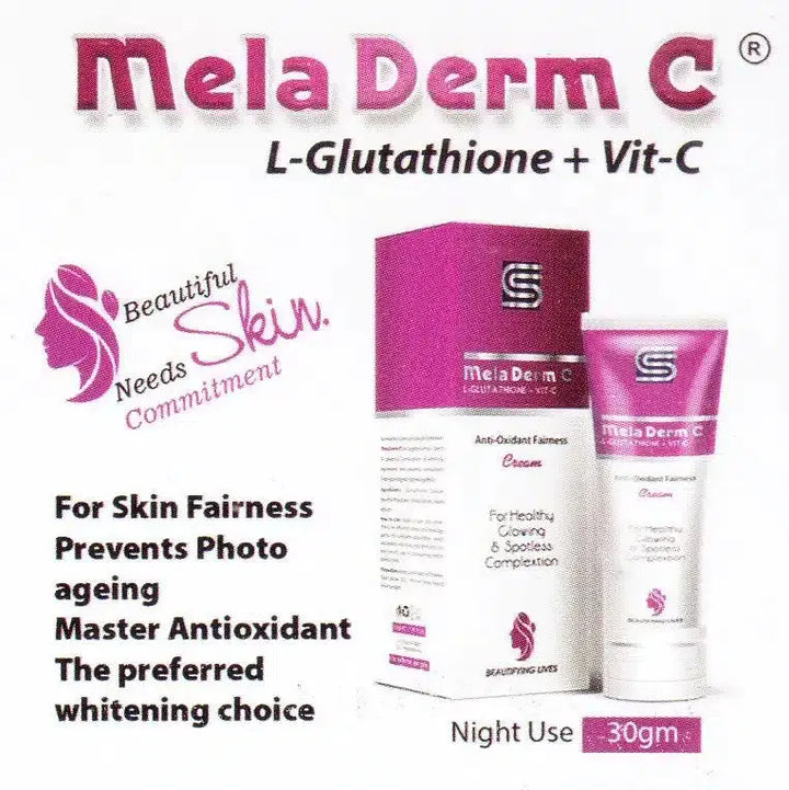Best Creams for Skin Whitening - Mela Derm C Anti-Oxidant Fairness Cream ceuti-sol